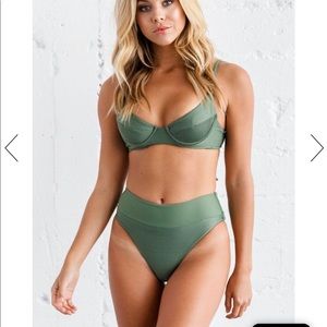 High waisted bikini bottoms